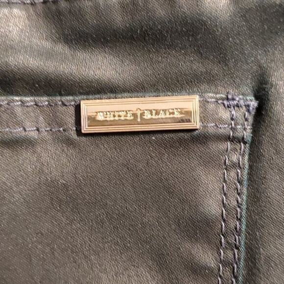 WHBM COATED SKIMMER Mid Rise Ankle Stretch JEANS Teal Green SIZE 4‎ - Picture 5 of 7